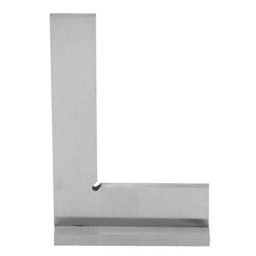Right Angle Ruler, Engineer Tool High Accuracy Galvanized 90 Degree Angle Ruler, Durable for Measure Workshop Workers-Level 2 100x70-