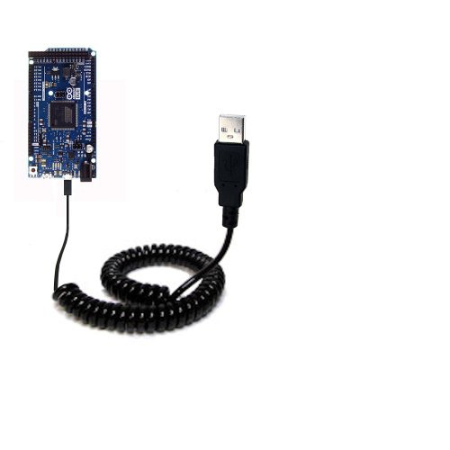 Gomadic USB Charging Data Coiled Cable Designed for The Arduino Due Will Charge and Data sync with one Unique TipExchange Enabled Cable