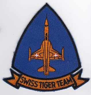 Swiss Air Force Patch Tiger Team Patrouille Suisse Display Team 104mm THERMOADHESIVE Embroidered Patches Patch