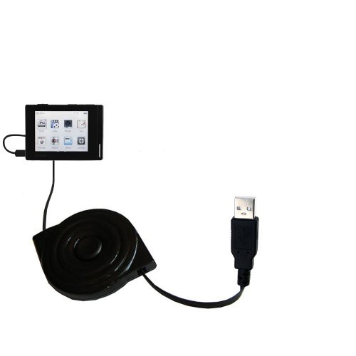Compact and Retractable USB Power Port Ready Charge Cable Designed for The Cowon iAudio D2 Plus and uses TipExchange