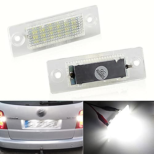 ZLone 2pcs Car LED License Number Plate Lights Lamp for VW Transporter T5 Multivan Caravelle Eurovan Passat Caddy Touran Golf Number Plate Light