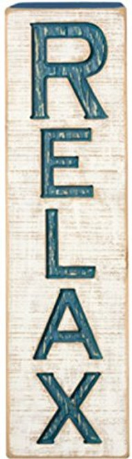 Primitives By Kathy - Carved Sign - Relax (35854) Primitives By Kathy - Carved Sign - Relax (35854)