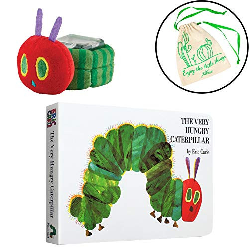 Stephan Baby's Very Hungry Caterpillar Toy Set, with The Very Hungry Caterpillar Book and Caterpillar Boo Toy, with Drawstring Bag
