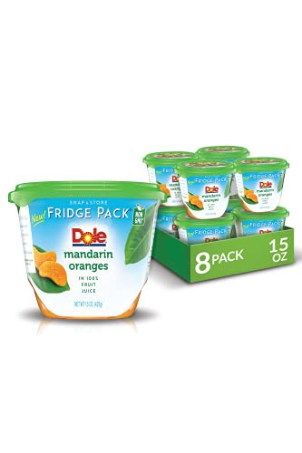 Dole Fridge Pack, Mandarin Oranges in 100 percent Fruit Juice, 15 Ounce -Pack of 8-