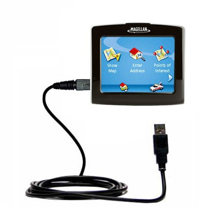 Gomadic Classic Straight USB Cable for The Magellan Maestro 3270 with Power Hot Sync and Charge Capabilities - Uses TipExchange Technology