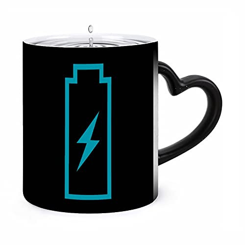 Color Changing Mug Charge Mug Coffee Cups with Unique Cat Ear Design for Women Men - 11Oz