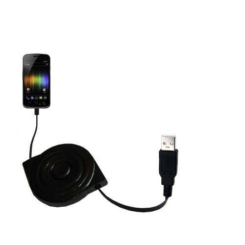 Gomadic compact and retractable USB Charge cable for Samsung I9250 - USB Power Port Ready design and uses TipExchange