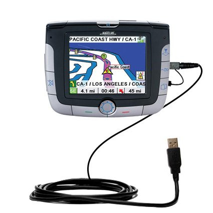 Gomadic Classic Straight USB Cable for The Magellan Roadmate 3000T with Power Hot Sync and Charge Capabilities - Uses TipExchange Technology