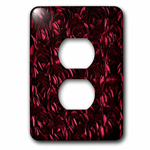 3dRose LLC lsp-60483-6 Burgundy Satin Roses 2 Plug Outlet Cover