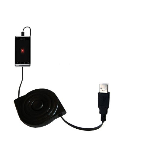 USB Power Port Ready retractable USB charge USB cable wired specifically for the Motorola A957 and uses TipExchange