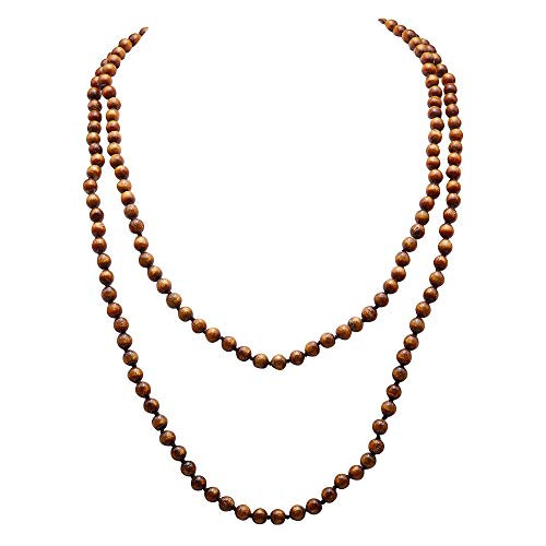 JYXJEWELRY Elegant 7mm Long Coral Necklace Round Golden Coral Beads Necklace for Lady 53" JYXJEWELRY Elegant 7mm Long Coral Necklace Round Golden Coral Beads Necklace for Lady 53"