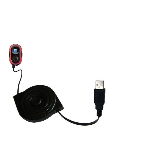 USB Power Port Ready retractable USB charge USB cable wired specifically for the RCA SC2204 JET Digital Audio Player and uses TipExchange