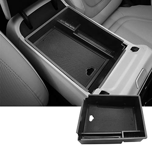 SKTU Center Console Organizer Box Compatible with 2022 Tucson NX4 Accessories Insert ABS Black Materials Tray Armrest Secondary Storage Box