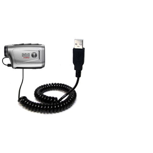 Coiled Power Hot Sync USB Cable Suitable for The Bushnell Hybrid Laser GPS with Both Data and Charge Features - Uses Gomadic TipExchange Technology