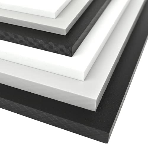 BuyPlastic Black HDPE Boat Board, Marine Grade Plastic Sheet 1/4" x 12" x 12", High Density Polyethylene Panel