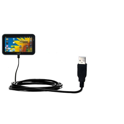 Gomadic USB Data Hot Sync Straight Cable for The Polaroid Tablet PMID4311 with Charge Function  Two Functions in one Unique TipExchange Enabled Cable