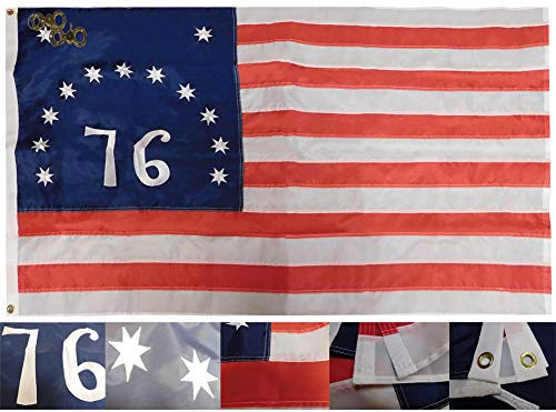 Trade Winds Bennington 76 3x5 3'x5' Rough Tex 100 percent Dura-Last Nylon 150D Embroidered Flag Banner with 2 Clips Trade Winds Bennington 76 3x5 3'x5' Rough Tex 100 percent Dura-Last Nylon 150D Embroidered Flag Banner with 2 Clips