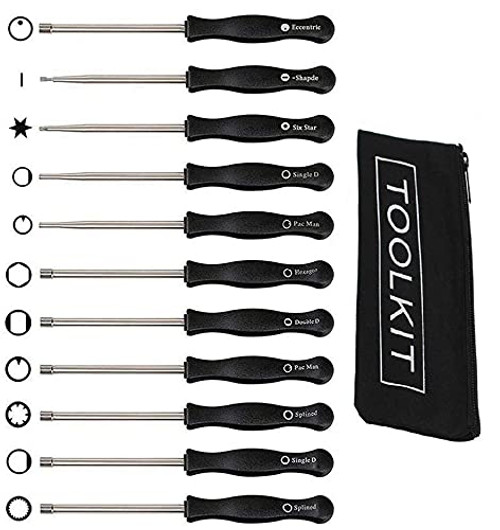 Carburetor Adjustment Tool Screwdriver Carburator Adjusting Kit  plus Cleaning Bursh for Common 2 Cycle Carb Small Engine Adjuster for Poulan Husqvarna STHIL ECHO Trimmer Weedeater Chainsaw-12 Pack