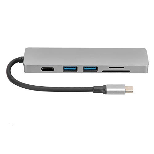 Socobeta Plug and Play Hub Adaptor Type?C to USB3.0/SD/TF/PD Type?C Adapter Universal Docking Station Portable Durable Expansion Dock