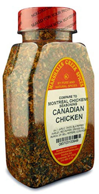 New Size Marshalls Creek Spices Canadian Chicken Seasoning -Compare to Montreal Seasoning, 13 Ounce New Size Marshalls Creek Spices Canadian Chicken Seasoning -Compare to Montreal Seasoning, 13 Ounce