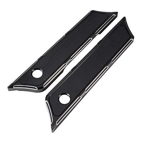 PBYMT Black Saddlebag Latch Cover Saddle Hard Bag Hardware Kit Compatible for Harley Davidson Touring Road King Street Electra Glide 2014-2021