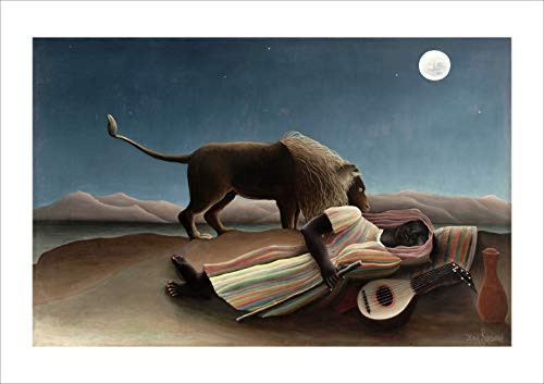 Poster Henri Rousseau Sleeping Gypsy16.5inchx11.7inch-A3-?fine Art Paper Print??Made in Japan? Print on a Thick Sheet of Paper Painting Wall Art Poster Henri Rousseau Sleeping Gypsy16.5inchx11.7inch-A3-?fine Art Paper Print??Made in Japan? Print on a Thick Sheet of Paper Painting Wall Art