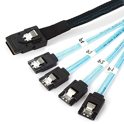 Cable Matters Internal Mini SAS to SATA Cable -SFF-8087 to SATA Forward Breakout- 3.3 Feet-2pack- Cable Matters Internal Mini SAS to SATA Cable -SFF-8087 to SATA Forward Breakout- 3.3 Feet-2pack-