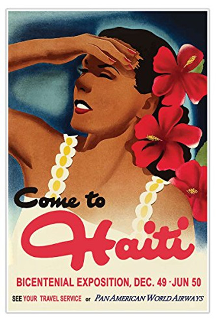 Gallery Prints Come to Haiti Travel Print - Measures 24" Wide x 36" high -610mm Wide x 915mm high- Gallery Prints Come to Haiti Travel Print - Measures 24" Wide x 36" high -610mm Wide x 915mm high-