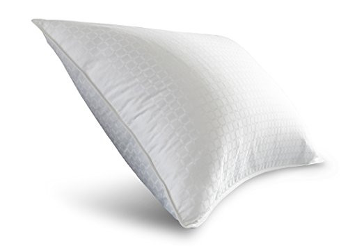 Spring Air 03621 Medium Support 300 Thread Count Cotton Dobby Won't Go Flat Pillow, King/20" x 36", White