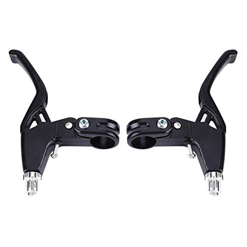 1 Pair Brake Clutch Levers Aluminium Alloy Cycling Brake Level Handles for Road Mountain Bike -Black-