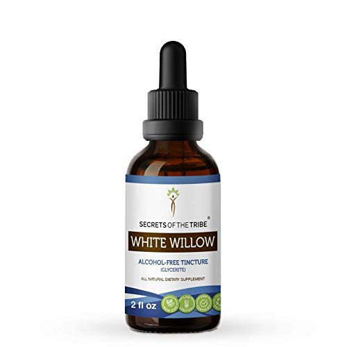 White Willow Alcohol-Free Liquid Extract, Organic White Willow -Salix Alba- Dried Bark Tincture Supplement -2 FL OZ-