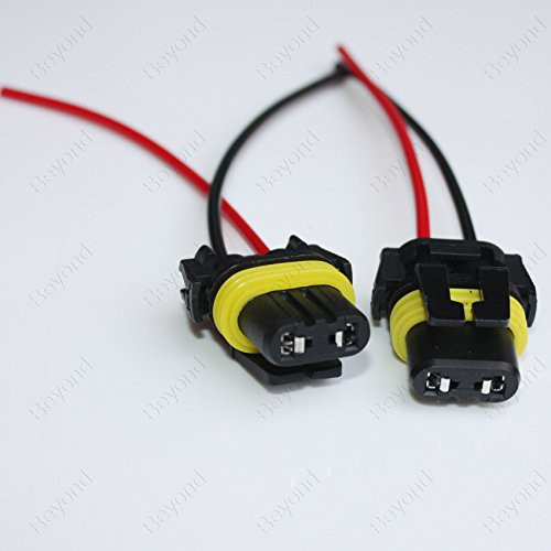 BYOPTO 2 Pcs -HB3/9005 female nylon- Car Auto Truck HeadLight FOG Brake Turn Signal Light Bulb Socket Holder Replacement Connector Wire Harness