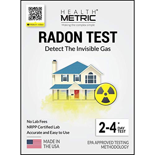 Radon Test Kit for Home - Easy to Use Charcoal Radon Gas Detector for Peace of Mind | 48-96h Short Term EPA Approved Radon Tester | Includes Lab Fees | Protect Yourself and Your Family