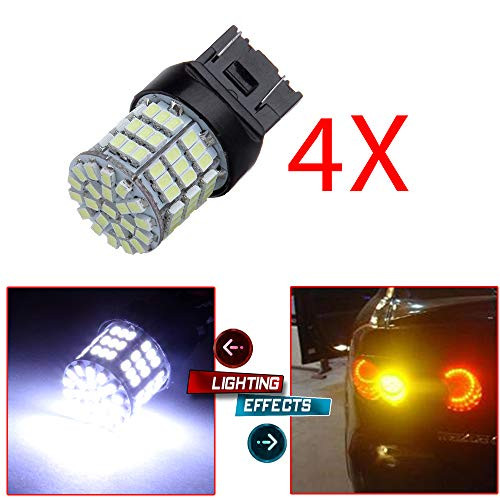 cciyu 7443 LED Light Bulbs 7441 7443 7440 85SMD LED Bulbs Replacement fit for Tail Brake Stop Light,4Pack