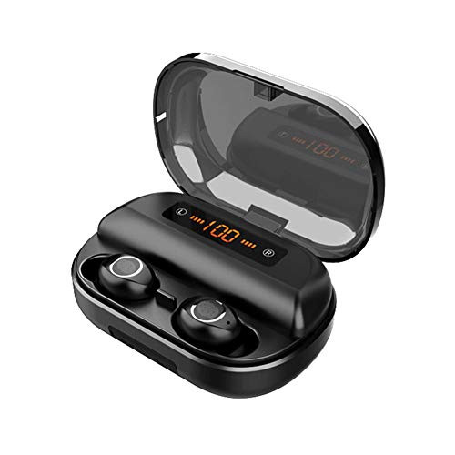 Ridecle Bluetooth Earphones Wireless Headphones,Dual Ear Bluetooth 5.0 TWS Headset V12 with Power Digital Display Touch Mini Wireless Bluetooth Headset