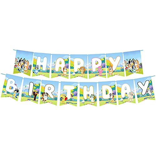 Bluey Birthday Party Supplies Bluey Birthday decoration Happy Birthday Banner For Kids Bluey Birthday Supplies Bluey Birthday Party Supplies Bluey Birthday decoration Happy Birthday Banner For Kids Bluey Birthday Supplies