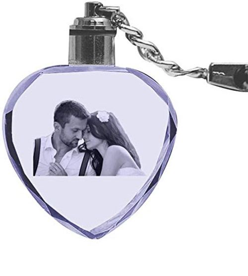 Crystal Keychain Photo Lighted Custom Crystal Picture Etched Key Chain Personalized Custom LED Keychain Key Rings for Gifts -Heart-shaped- Crystal Keychain Photo Lighted Custom Crystal Picture Etched Key Chain Personalized Custom LED Keychain Key Rings for Gifts -Heart-shaped-
