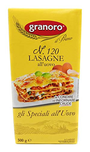 Granoro Lasagna Egg Noodles Number 120 - Imported from Italy Pack of 3 - 1.1 Pound Packages