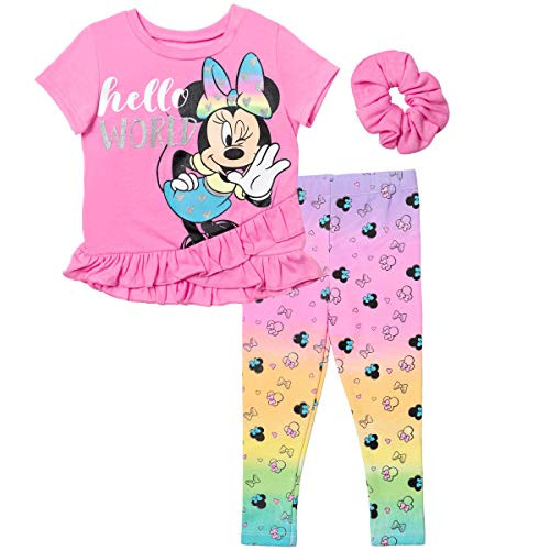 Disney Minnie Mouse Big Girls Crossover T-Shirt and Legging Set 7-8 Pink Disney Minnie Mouse Big Girls Crossover T-Shirt and Legging Set 7-8 Pink