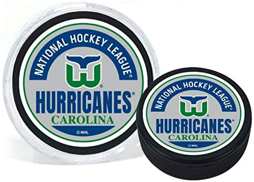 Mustang Product Carolina Hurricanes Reverse Retro 3D Textured Block Souvenir Puck -in Display Tube-