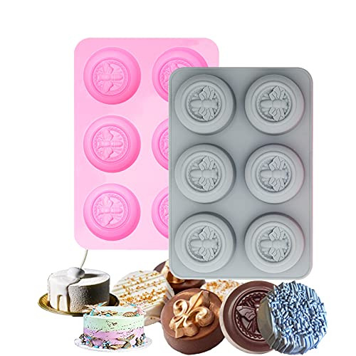 Round Cylinder Candy Silicone Mold,Chocolate Cover Oreos Cookie Reusable Perfect Size Molds, for Sandwich Cookies Muffin Cupcake Brownie Cake Pudding Soap Jello -2 Pack-