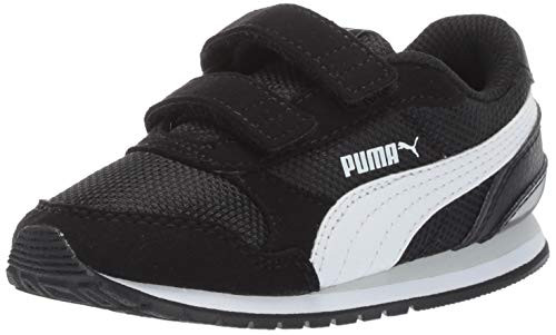 PUMA Unisex-Baby ST Runner Sneaker, Black-White-grayviolet, 6 M US Toddler