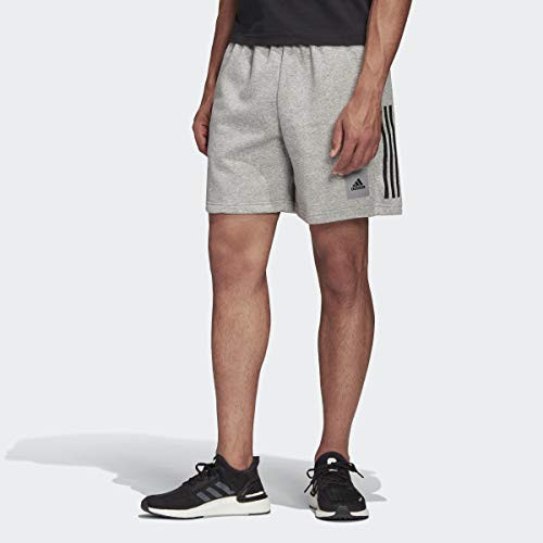 adidas Men's Must Haves Fleece Short 7In Medium Gray Heather Large
