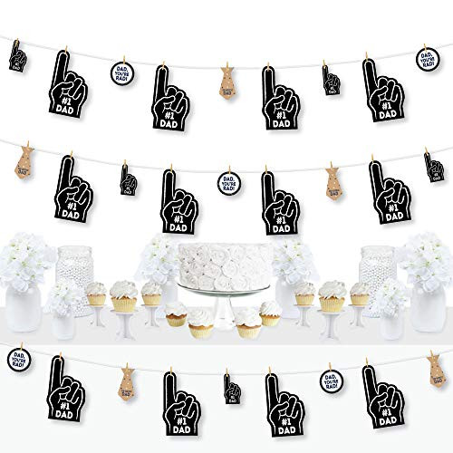 Big Dot of Happiness My Dad is Rad - Fathers Day Party DIY Decorations - Clothespin Garland Banner - 44 Pieces
