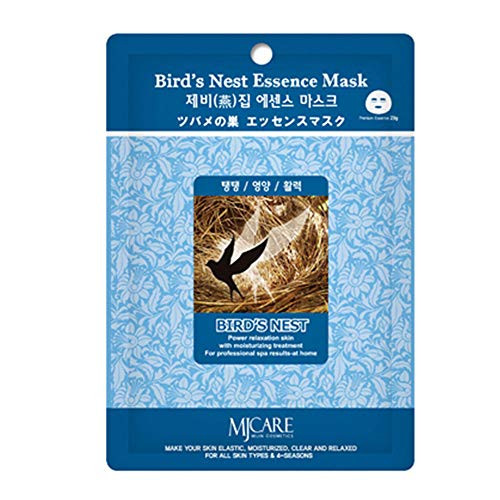 The Elixir Beauty MJ Care Korean Cosmetic Pack Facial Sheet - Premium Nest Essence -23g, 35 Pcs-