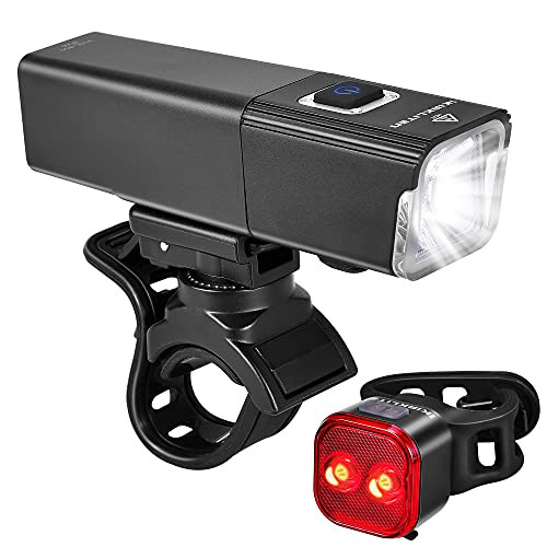 Bike Lights Front and Back - True 800 Lumens LED Bike Headlight and Rear Taillight, Super Bright Bike Light, USB Rechargeable Bicycle Light Combo Set, IPX6 Waterproof, Easy to Install and Release