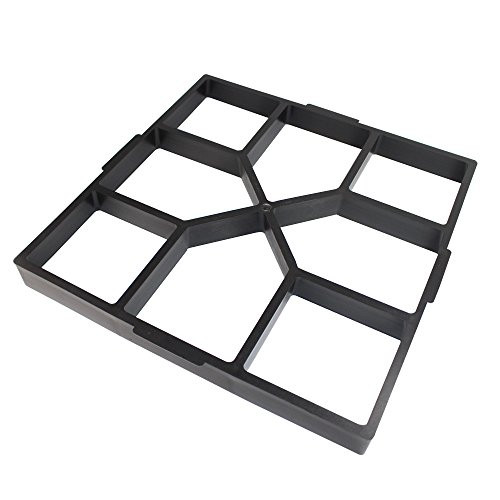 Walk Maker Reusable Concrete Path Maker Molds Stepping Stone Paver Lawn Patio Yard Garden DIY Walkway Pavement Paving Moulds (Square)