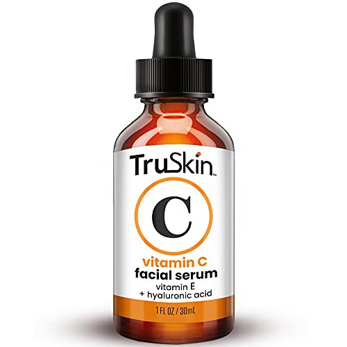 TruSkin Vitamin C Serum for Face, Topical Facial Serum with Hyaluronic Acid  and  Vitamin E, 1 fl oz