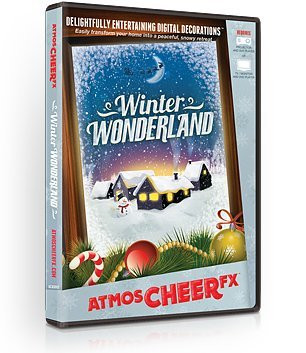 AtmosFX Winter Wonderland Digital Decorations DVD for Winter and Christmas Holiday Projection Decorating