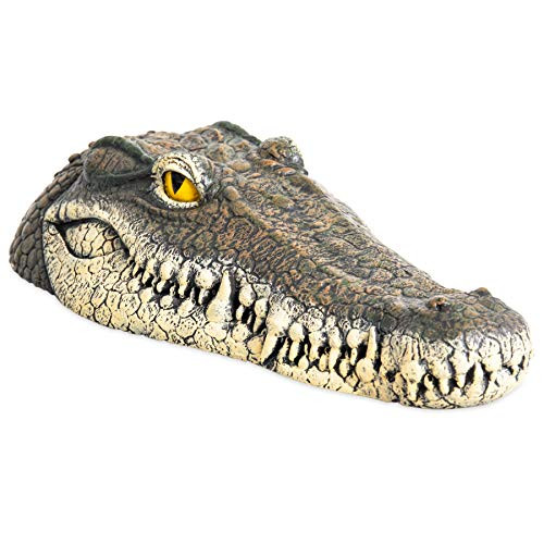 Homarden Floating Crocodile Head Water Decoy (13 x 6 x 3 Inches) - Garden or Pond Art Decor for Goose, Predator, Heron, Duck Control